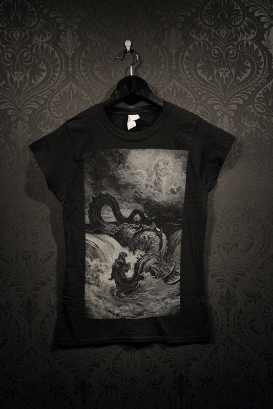 LEVIATHAN, Gustave Dore illustration - T-shirt female fitted