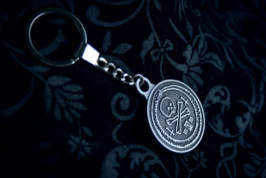 Ouroboros with skull - bottle opener key chain