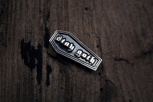 Stay Goth, coffin shaped - PIN