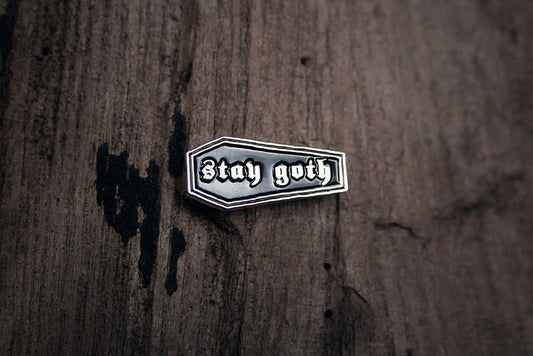 Stay Goth, coffin shaped - PIN