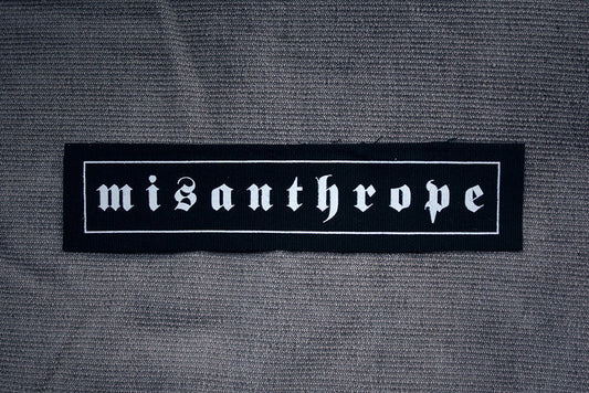 Misanthrope - screen printed PATCH