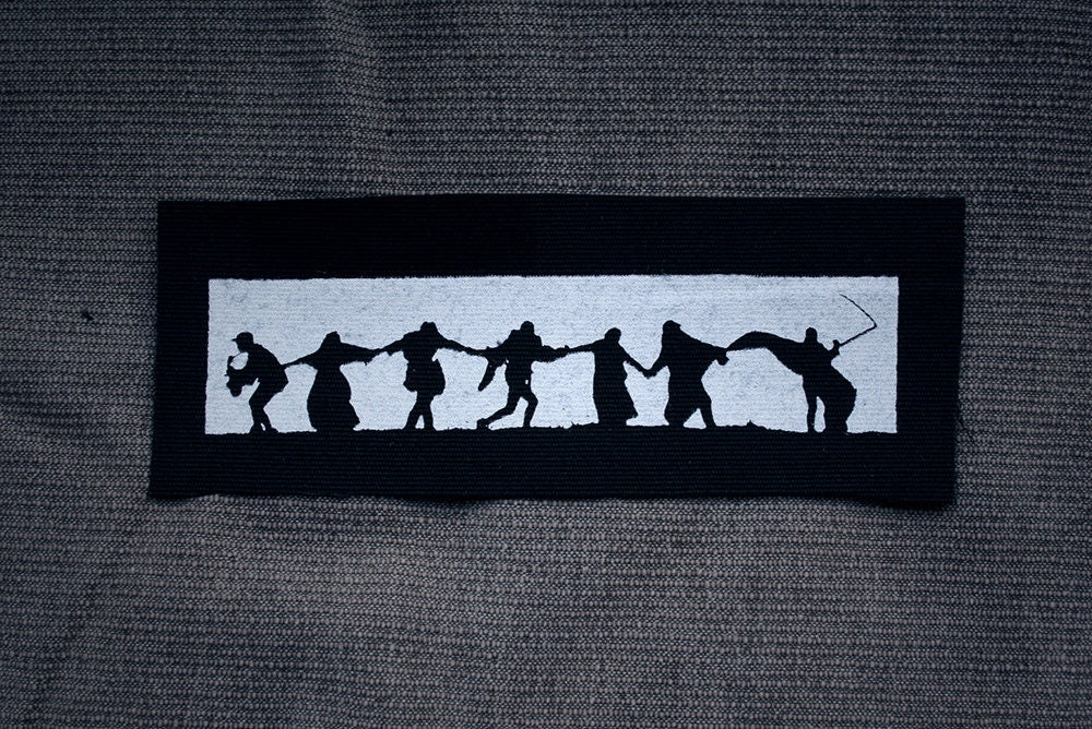 Seventh seal, dance of death - screen printed PATCH