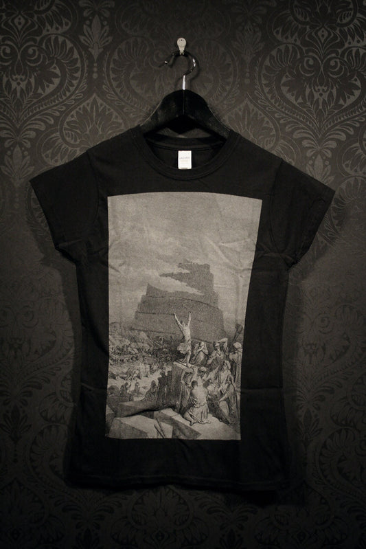 Tower of Babel, Gustave Dore - T-shirt female fitted