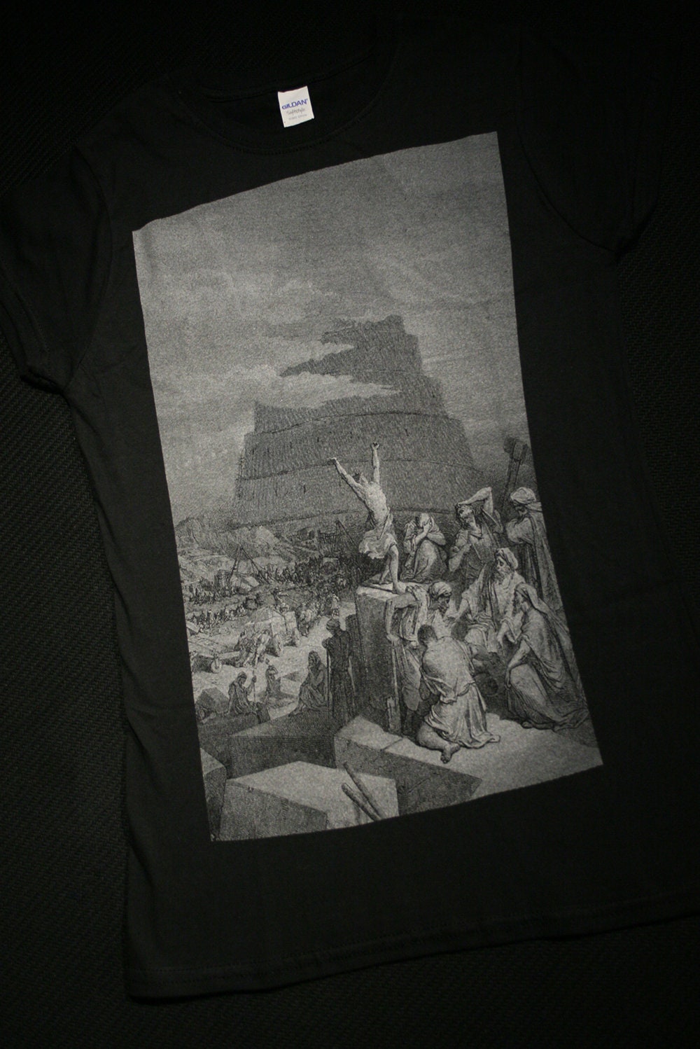 Tower of Babel, Gustave Dore - T-shirt female fitted