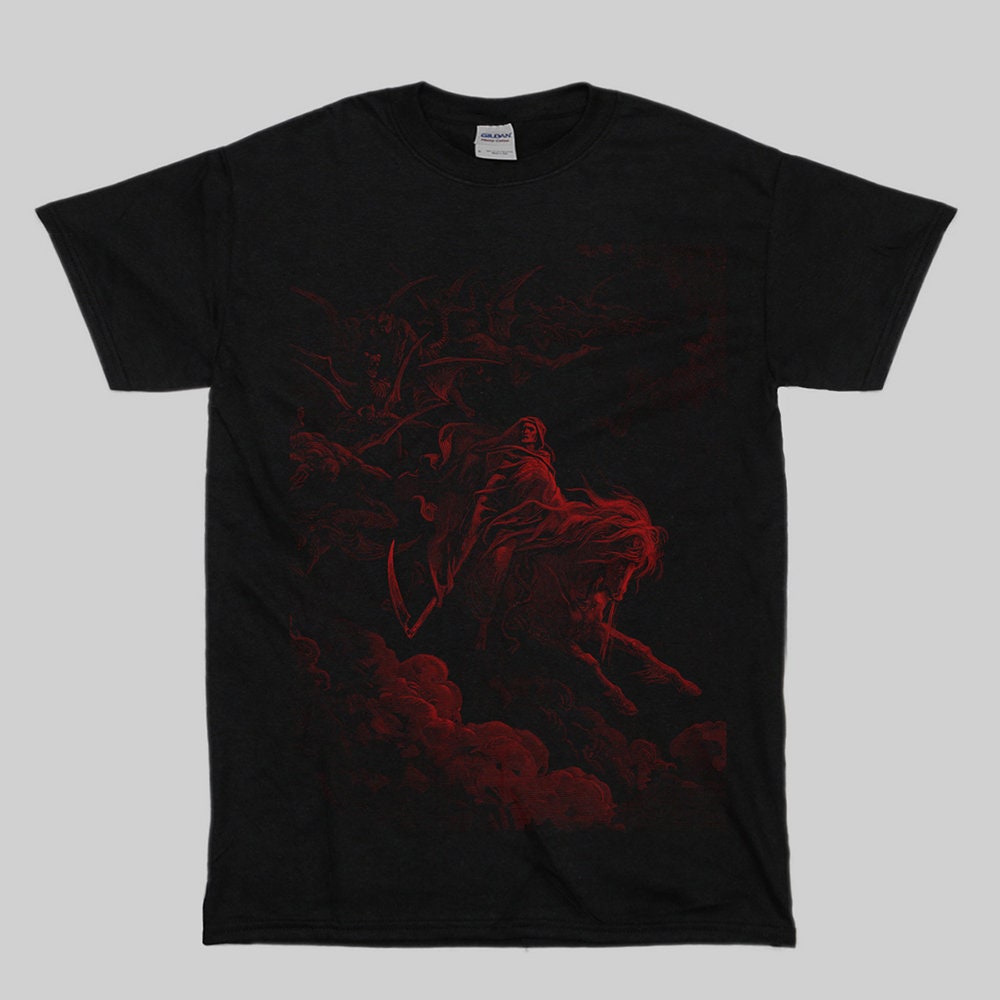 DEATH red edition, Gustave Dore illustration - T-shirt