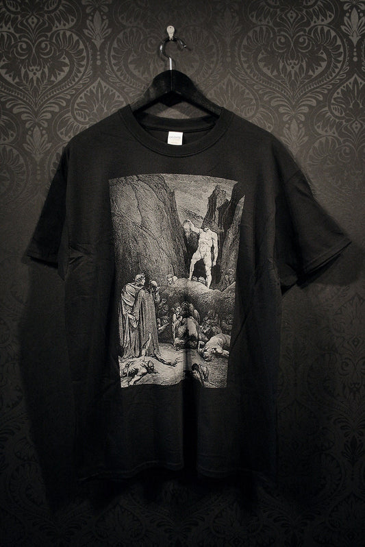 Decapitated man, standing on rock, Bertram De Born / dantes Inferno, Divine Comedy, Gustave Dore illustration - T-shirt