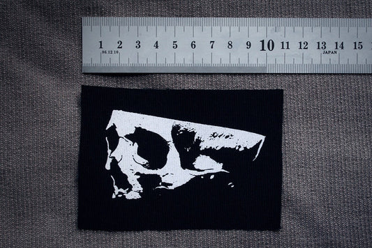 Half skull, medical cut skull - screen printed PATCH