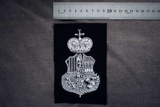 Kutna hora family crest, human bones - screen printed PATCH