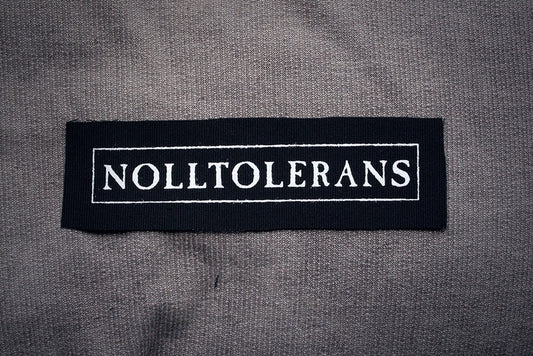 Nolltolerans / zero tolerance - screen printed PATCH