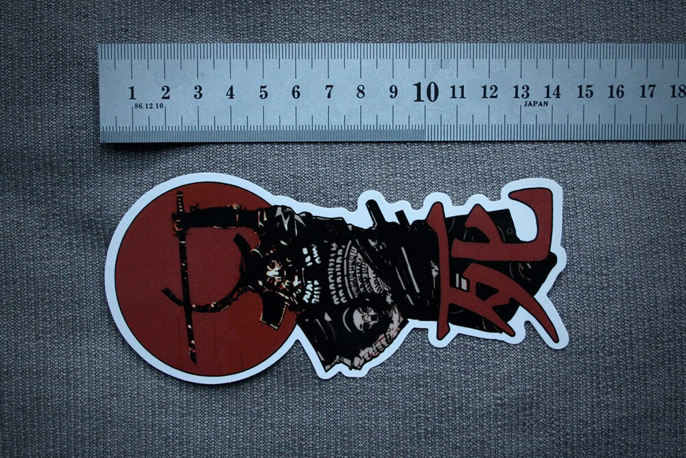 Samurai, DEATH vinyl STICKER