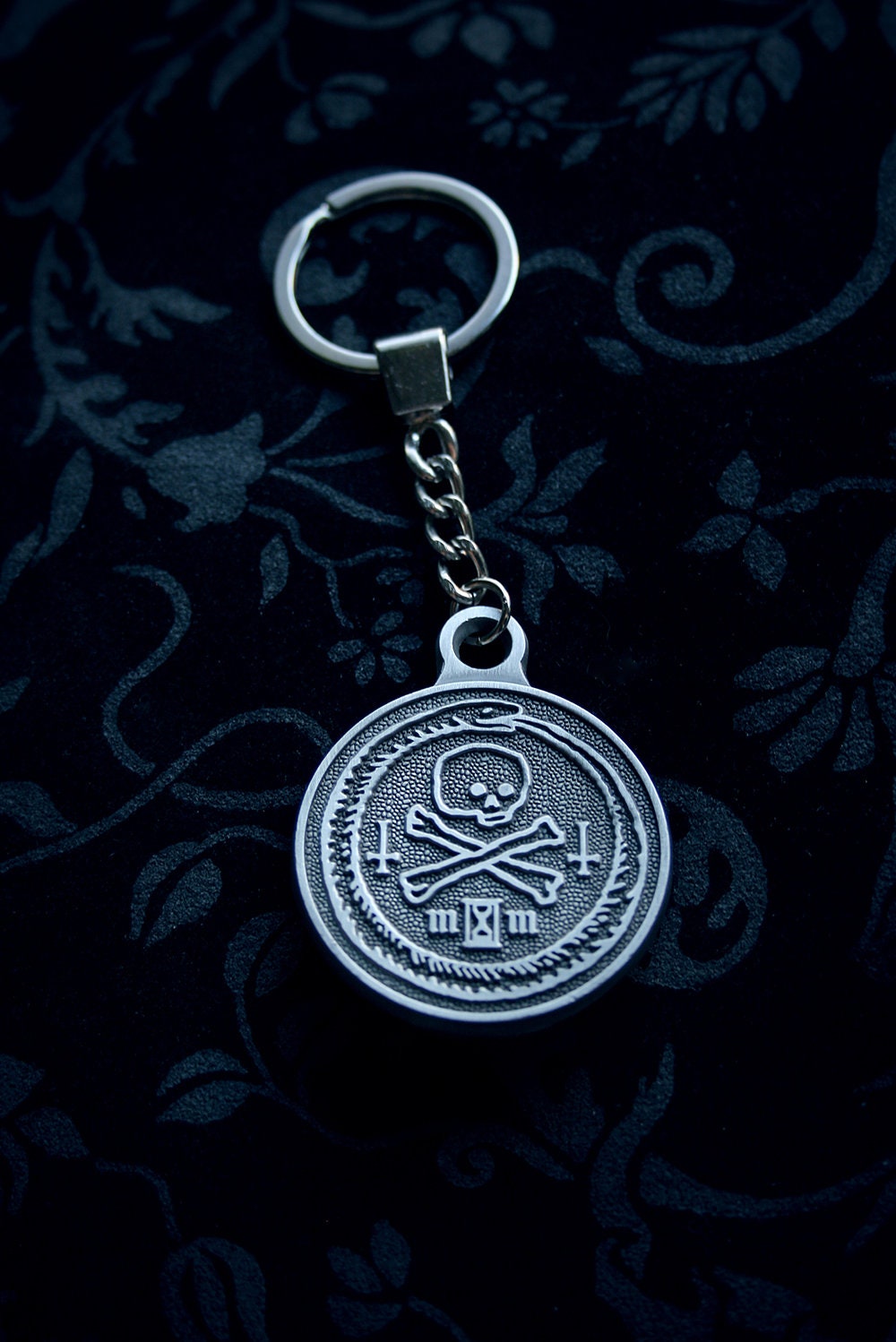 Ouroboros with skull - bottle opener key chain