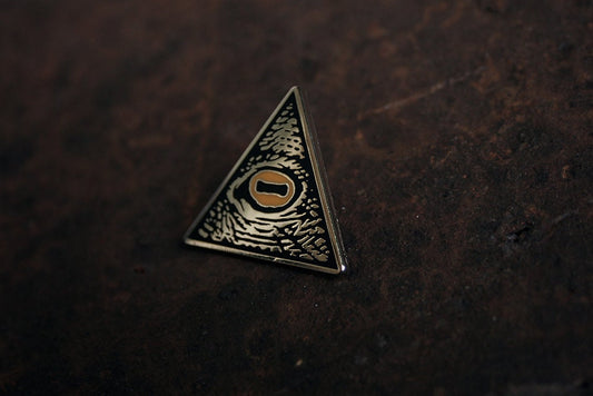 All seeing goat eye, occult, magic, twisted Illuminati - PIN