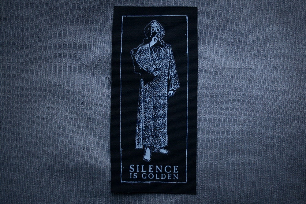 Aleister Crowley, silence is golden, hush! - screen printed PATCH