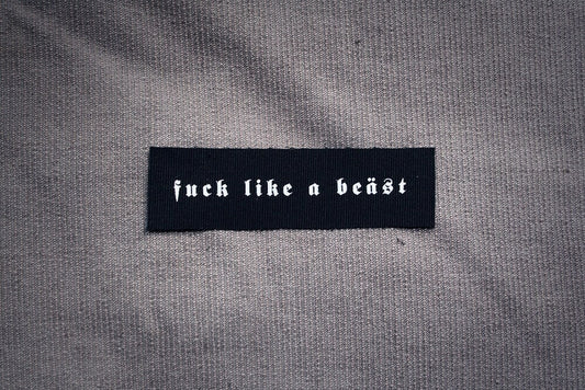 Fuck like a beäst (fuck like a beast) - screen printed PATCH