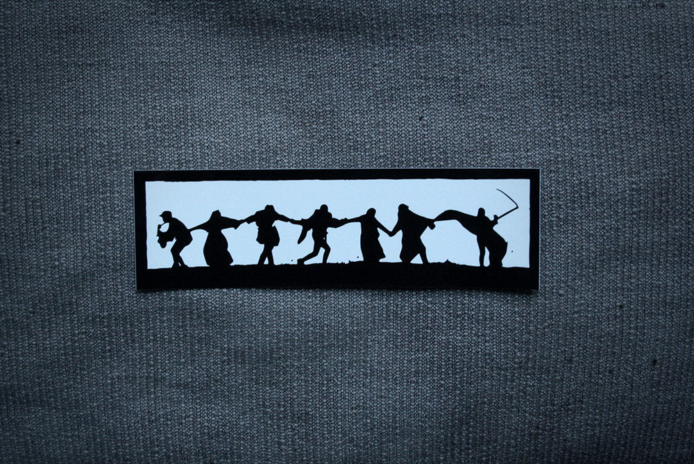 Seventh seal, dance of death, danse macabre - vinyl STICKER