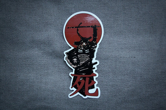 Samurai, DEATH vinyl STICKER