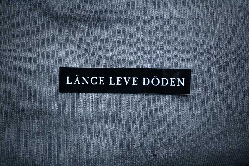 Länge leve döden, Long live death - vinyl STICKER