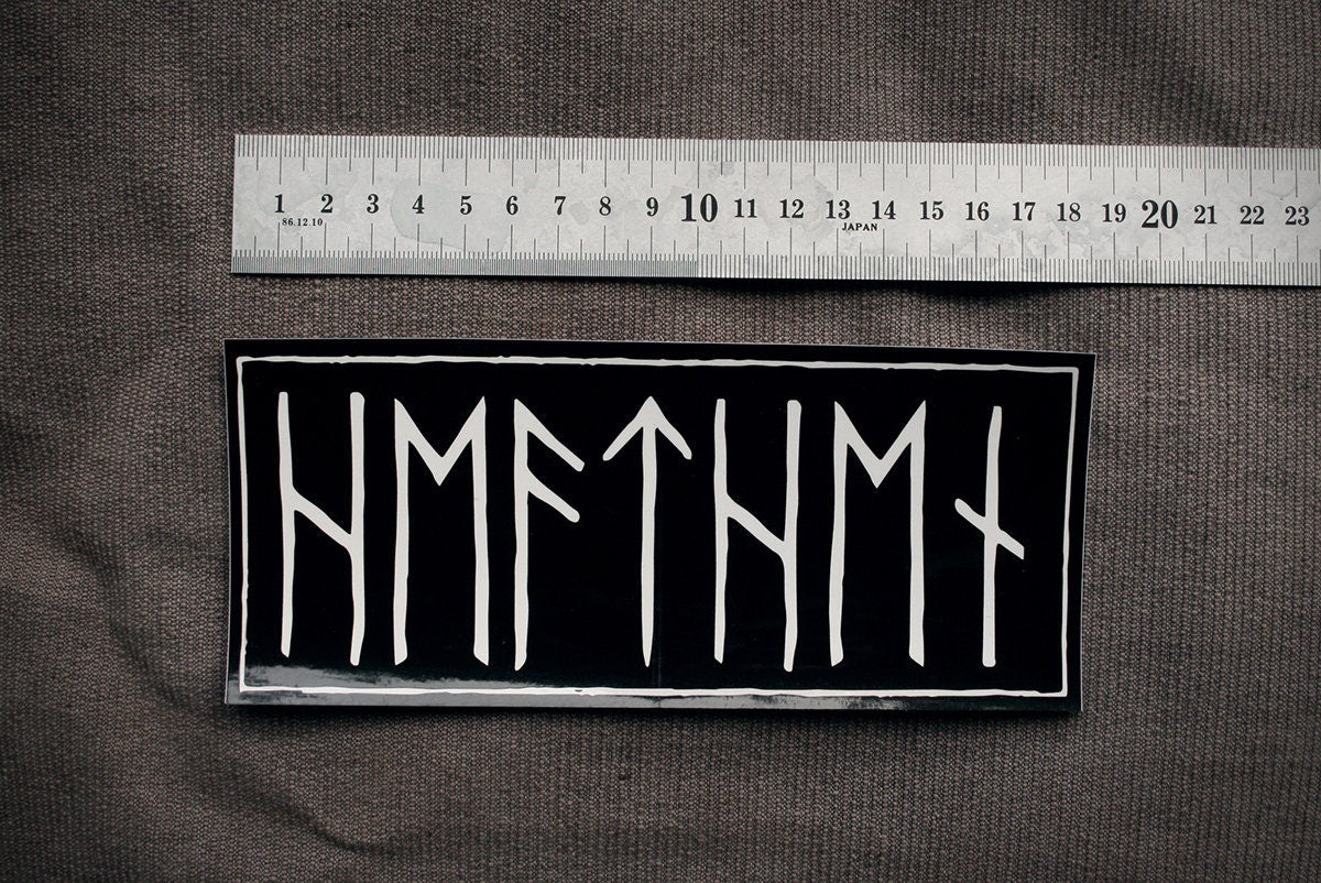 Elder futhark runes - BUMPER vinyl sticker
