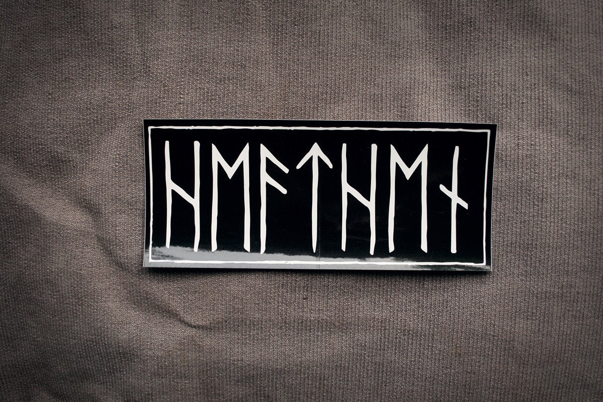 Elder futhark runes - BUMPER vinyl sticker