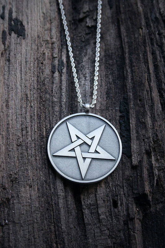 Pentagram, pointing down - NECKLACE