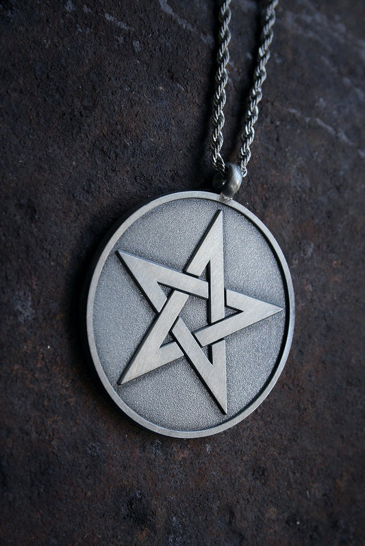 Pentagram, pointing down - NECKLACE