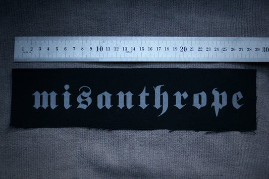 Misanthrope, LARGE version - screen printed PATCH