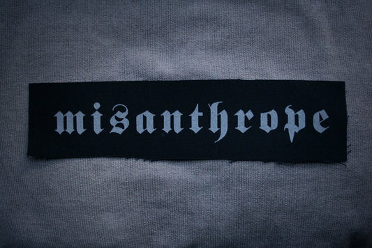 Misanthrope, LARGE version - screen printed PATCH