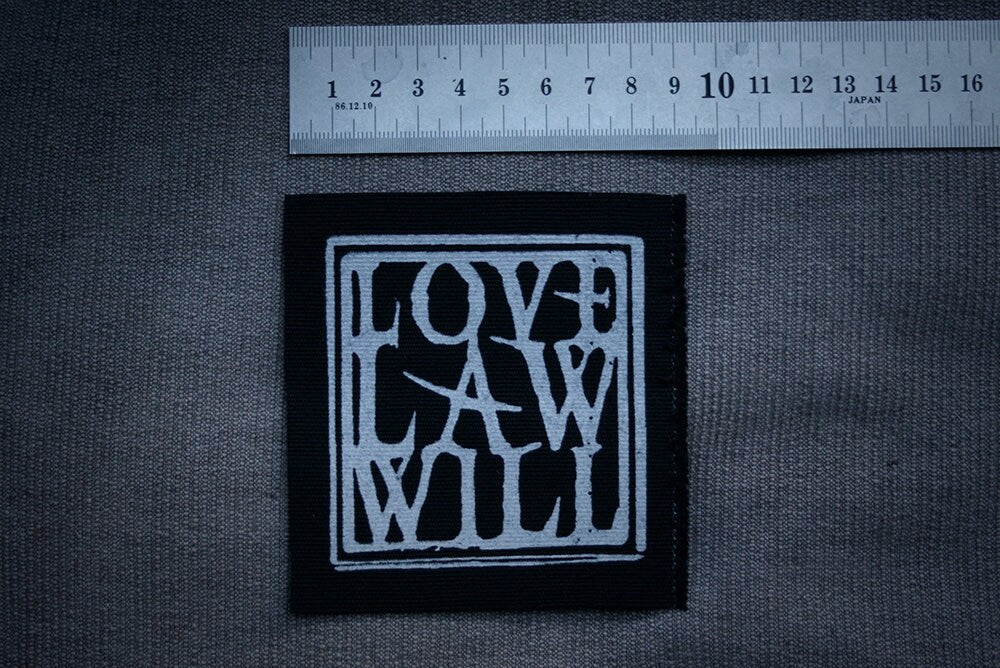 Love Law Will, crowley, thelema, occult and magick - screen printed PATCH