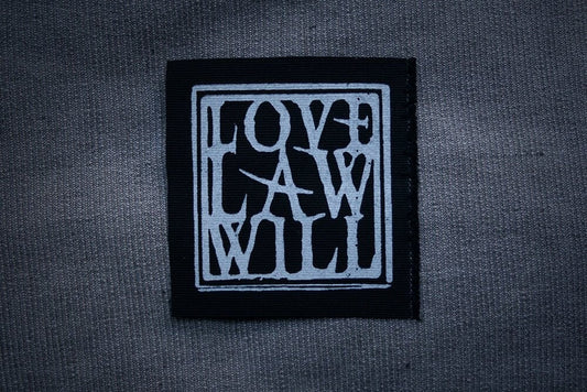 Love Law Will, crowley, thelema, occult and magick - screen printed PATCH