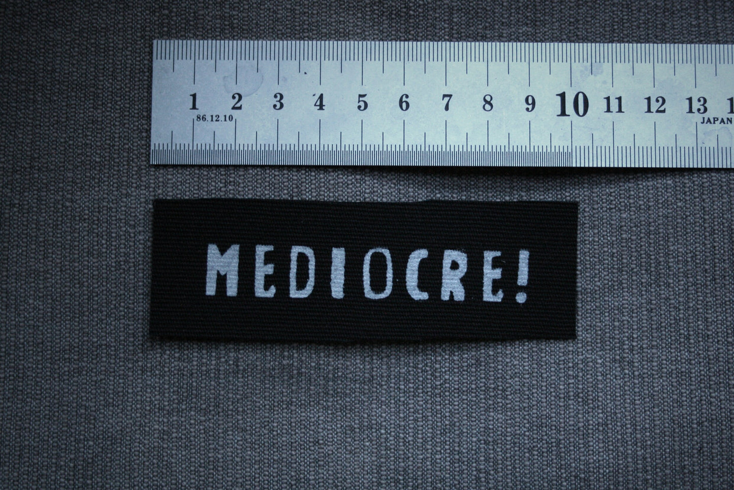 MEDIOCRE - screen printed PATCH