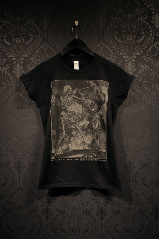 Death and Passions Descend upon the World, Auguste Louis Lepère Illustration - T-shirt female fitted