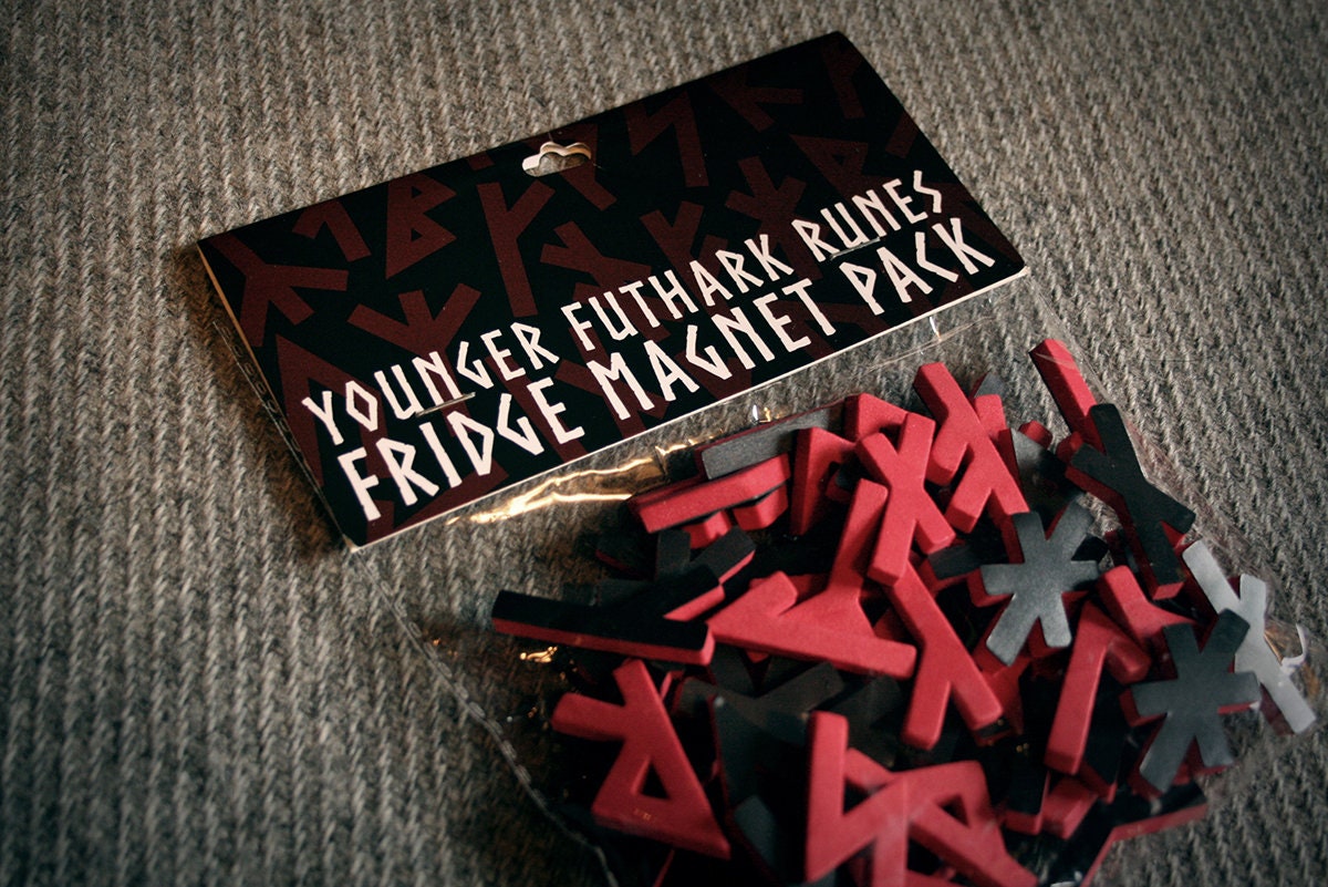 Younger Futhark Runes - fridge magnet pack