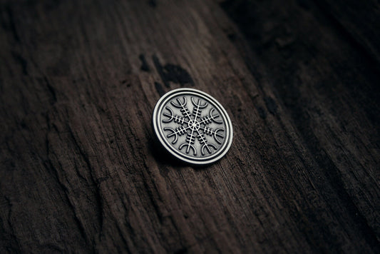 Ægishjálmur, Helm of awe (Aegishjalmr/Aegishjalmur), antique look version - PIN