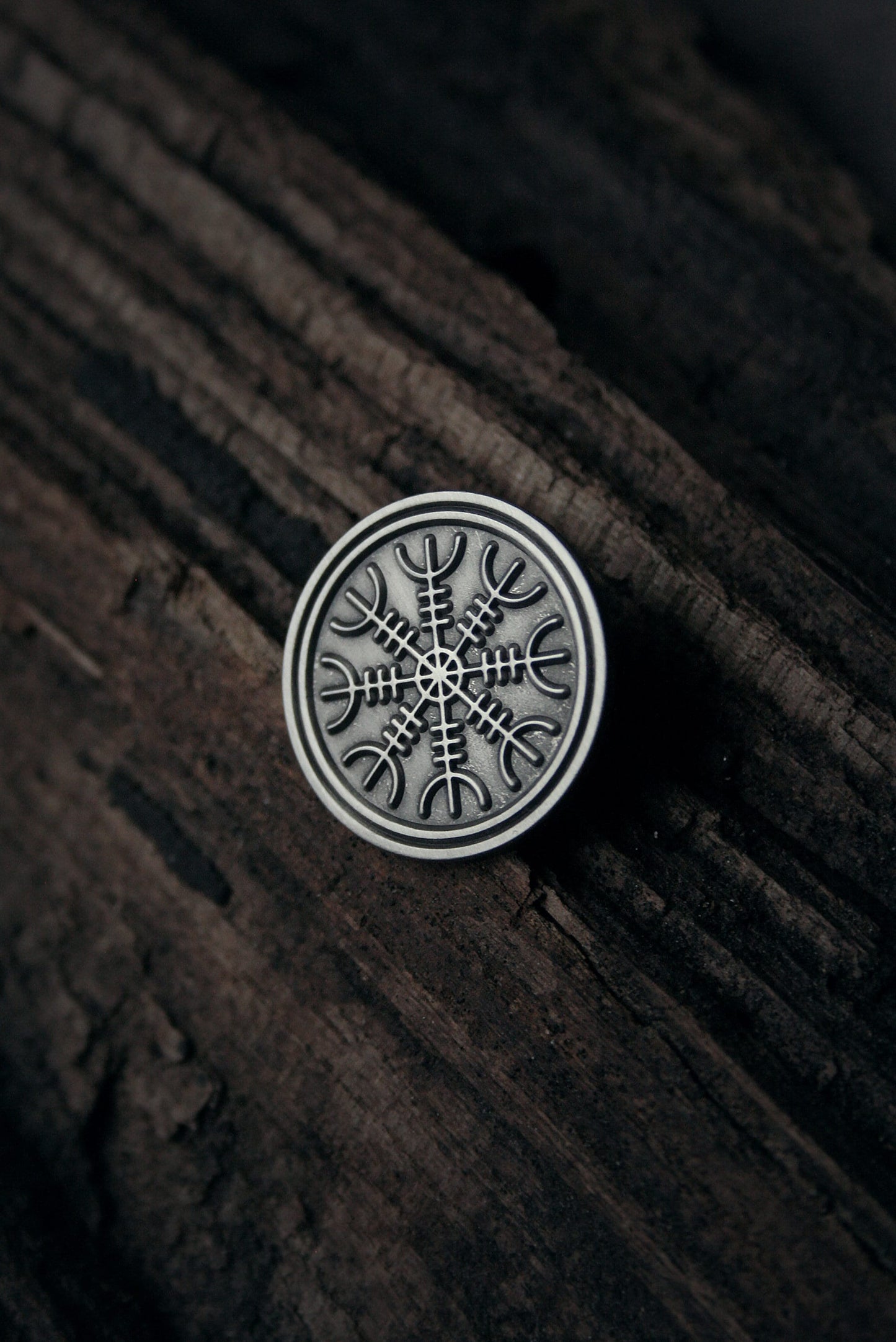 Ægishjálmur, Helm of awe (Aegishjalmr/Aegishjalmur), antique look version - PIN