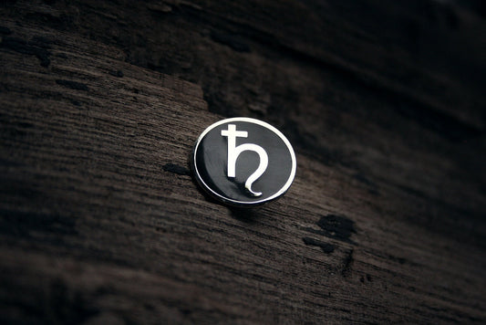 Saturn, planet symbol - PIN