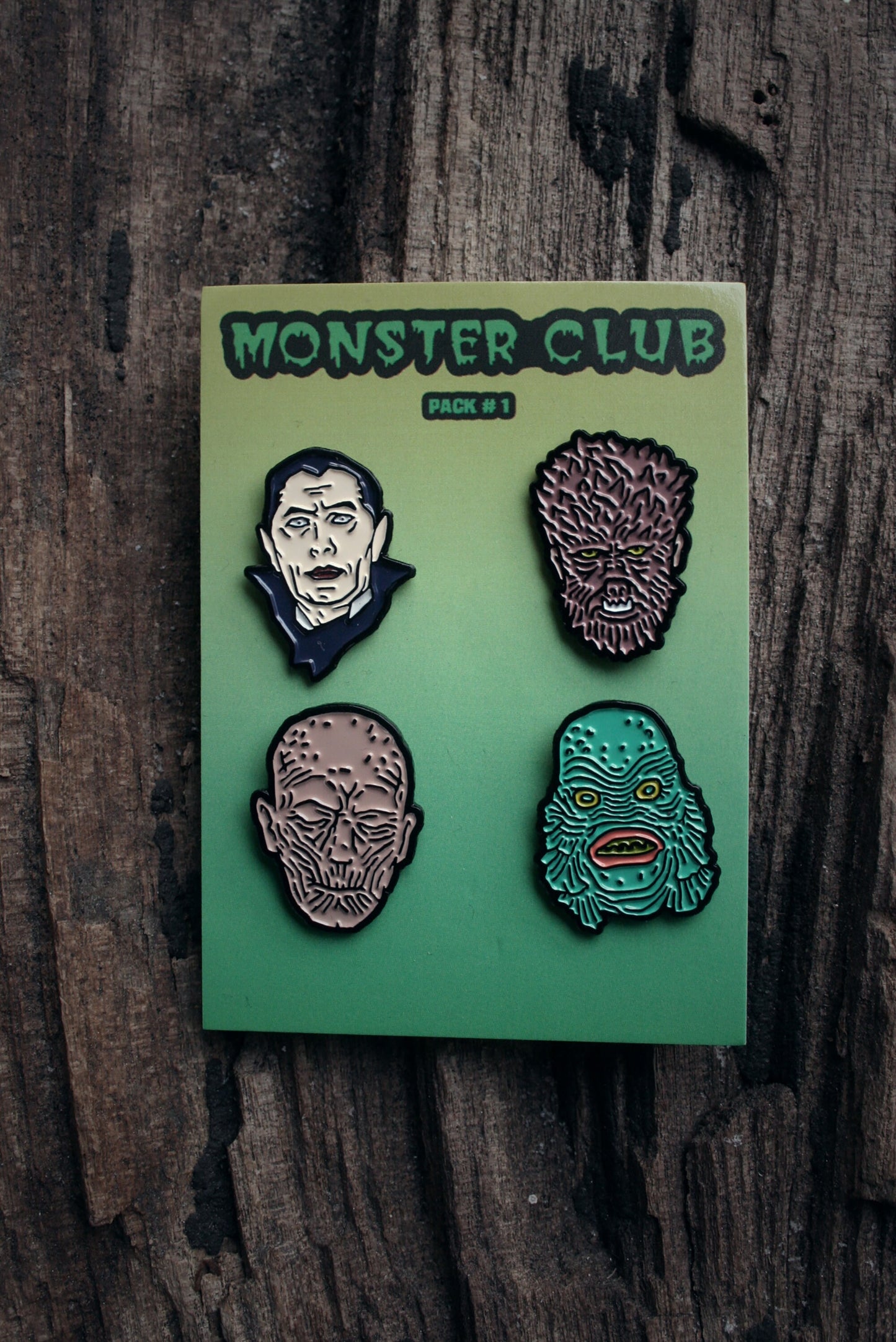 MONSTER CLUB, classic monster pin collection pack 1 - PIN pack!