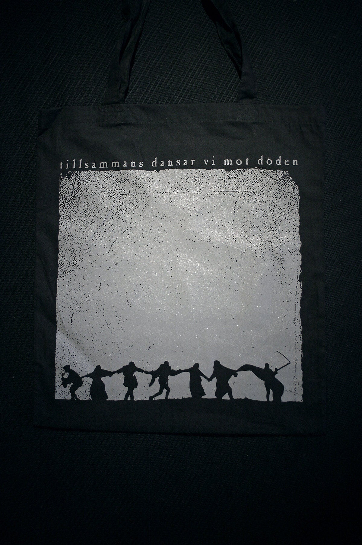 Dance of Death, Danse Macabre, Seventh seal, sjunde inseglet, grey - TOTE BAG