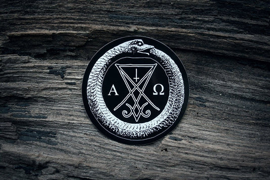 Ouroboros, Alpha / Omega, Lucifer seal vinyl STICKER