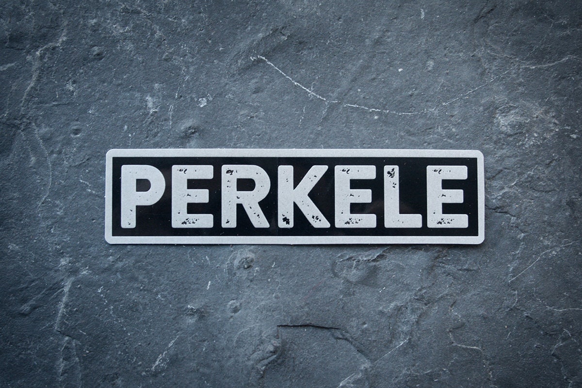 PERKELE, finnish cuss word, the devil - vinyl STICKER