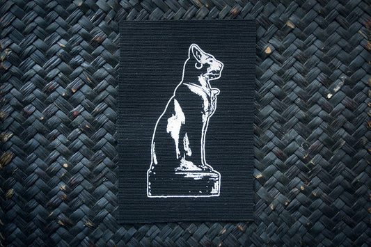 Bastet, Baast, Bast, Ubaste, Baset, cat goddess, Egypt - screen printed PATCH