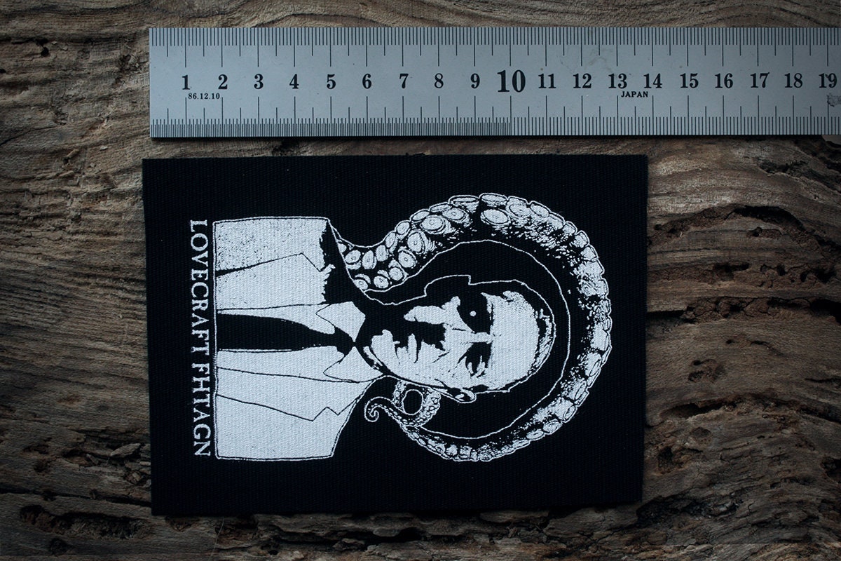 Lovecraft fhtagn, tentacle H.P Lovecraft - screen printed PATCH