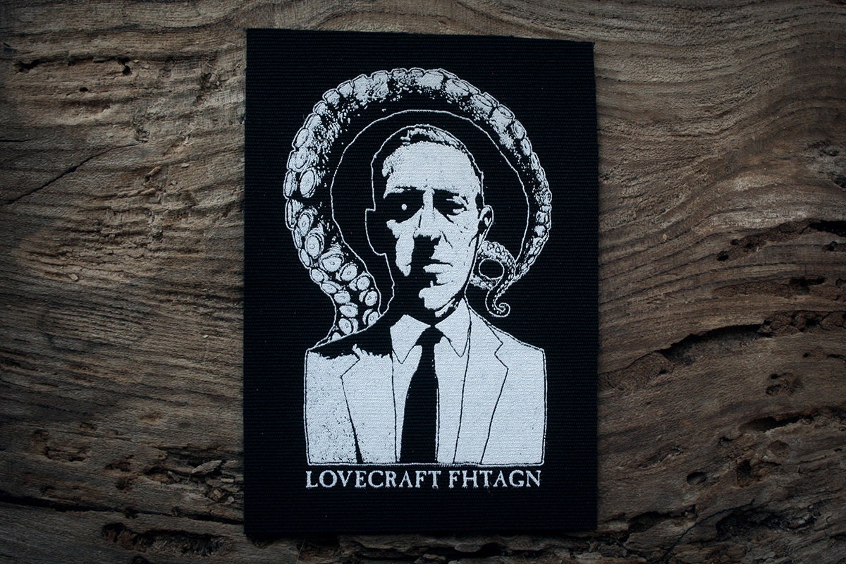 Lovecraft fhtagn, tentacle H.P Lovecraft - screen printed PATCH