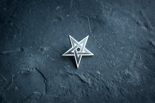 Pentagram, shaped, black version - PIN