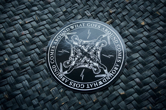What goes around comes around, vengeance - vinyl STICKER