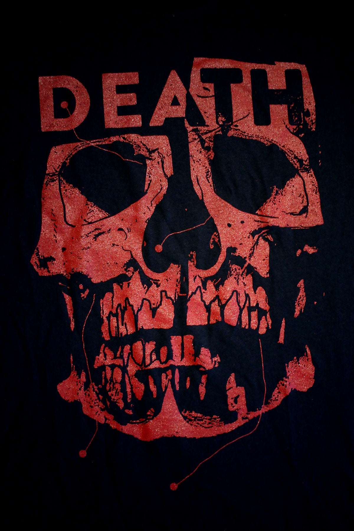 DEATH, anatomical skull, red version - T-shirt