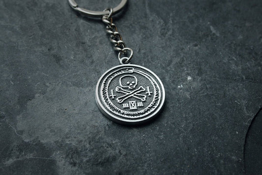 Ouroboros with skull - Keychain