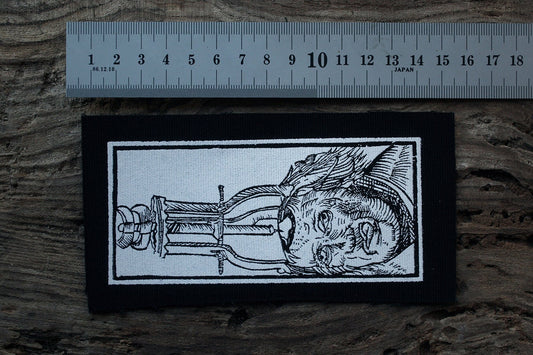 Trepanation, trepanning, version 1 - screen printed PATCH