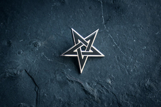 Pentagram, shaped, black version - PIN