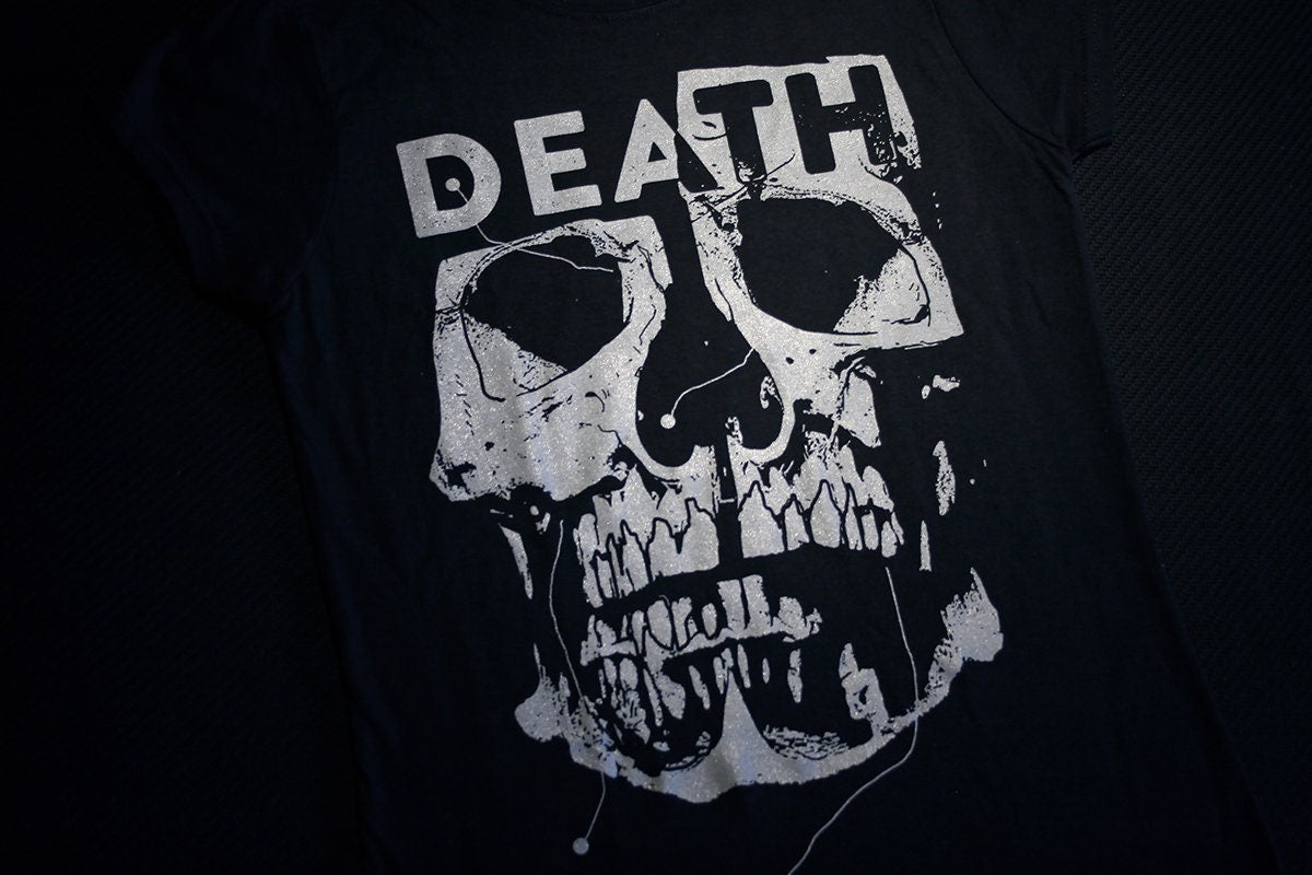 DEATH, anatomical skull, grey version - T-shirt female fitted