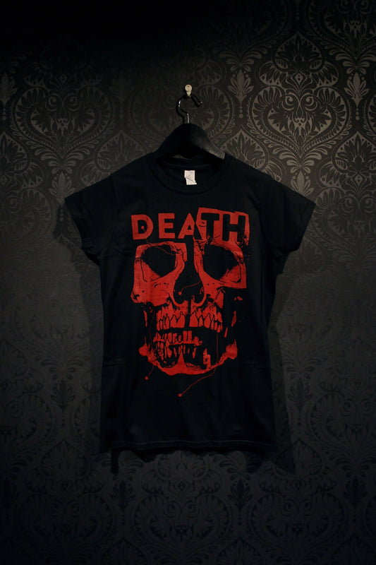 DEATH, anatomical skull, red version - T-shirt female fitted